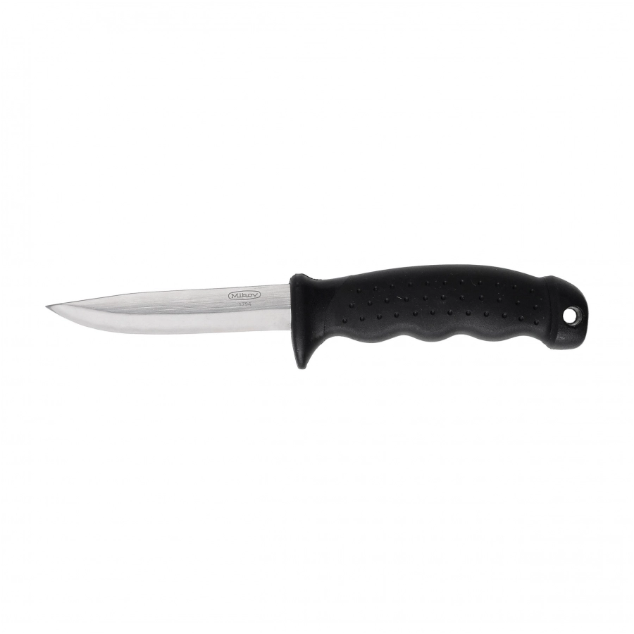 Czarny nóż bushcraft Mikov Brigand 393-NH-10 z pochewką