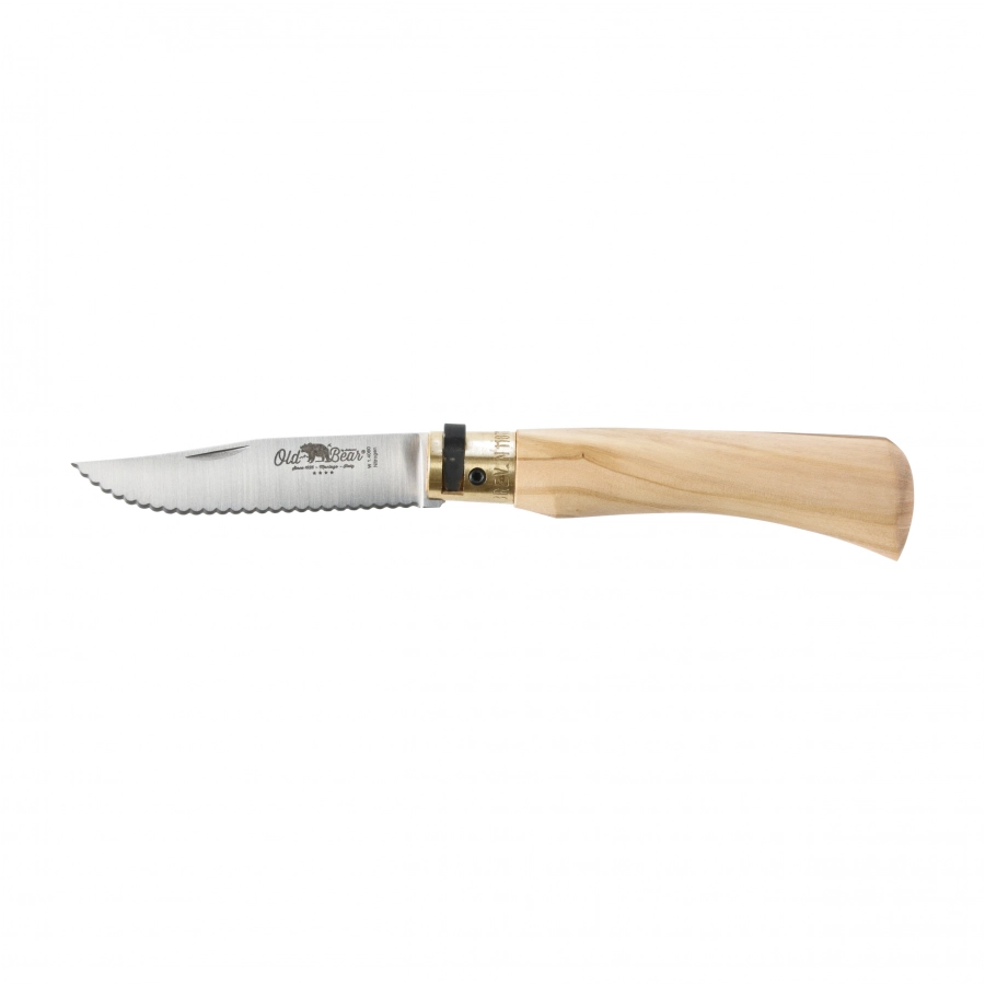 Nóż składany Antonini Old Bear Classical Wavy 190 mm z rękojeścią z drewna oliwnego