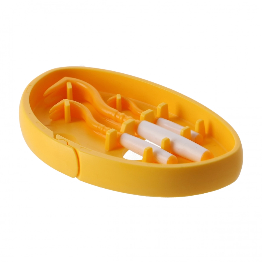 Kleszczołapki Tick Twister Clipbox Trio w kolorze żółtym