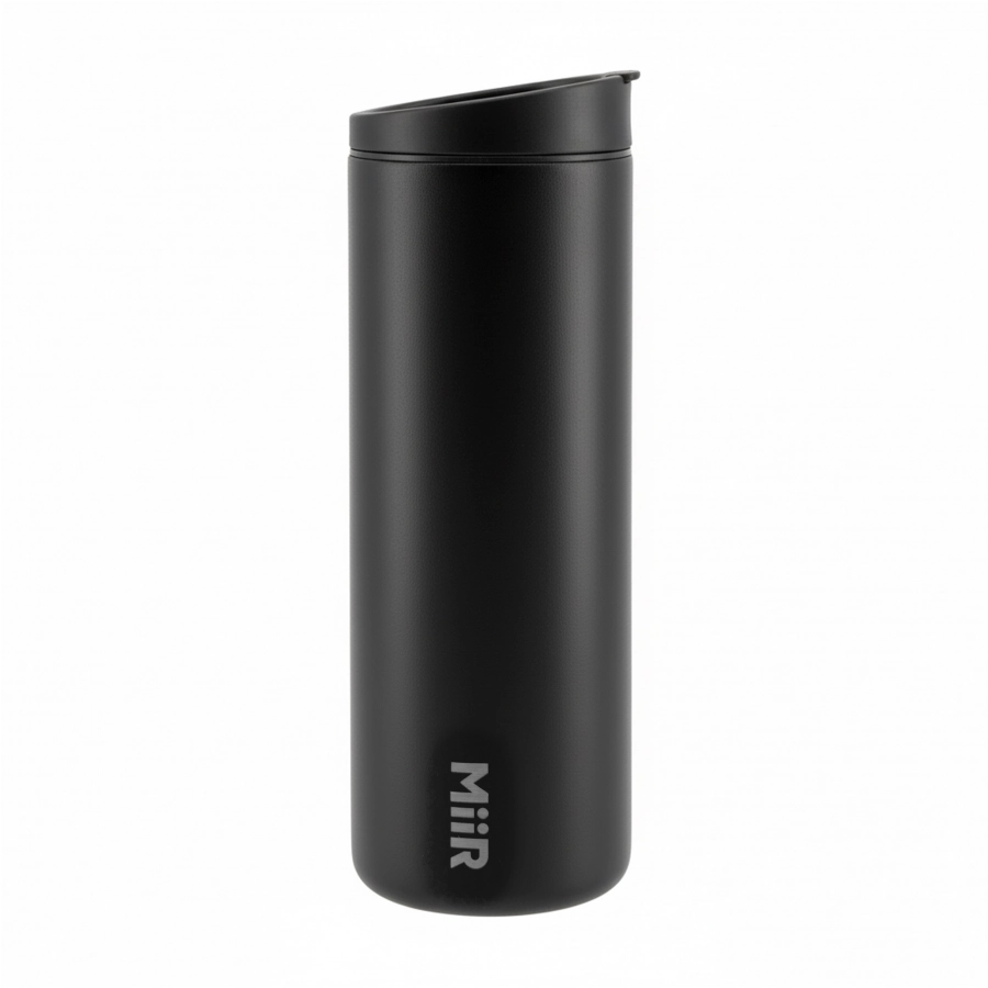 Czarny kubek termiczny MiiR Flip Traveler 473 ml z zakrętką