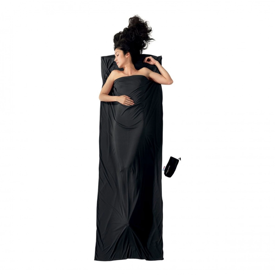 Czarna wkładka do śpiwora Cocoon TravelSheet Thermolite