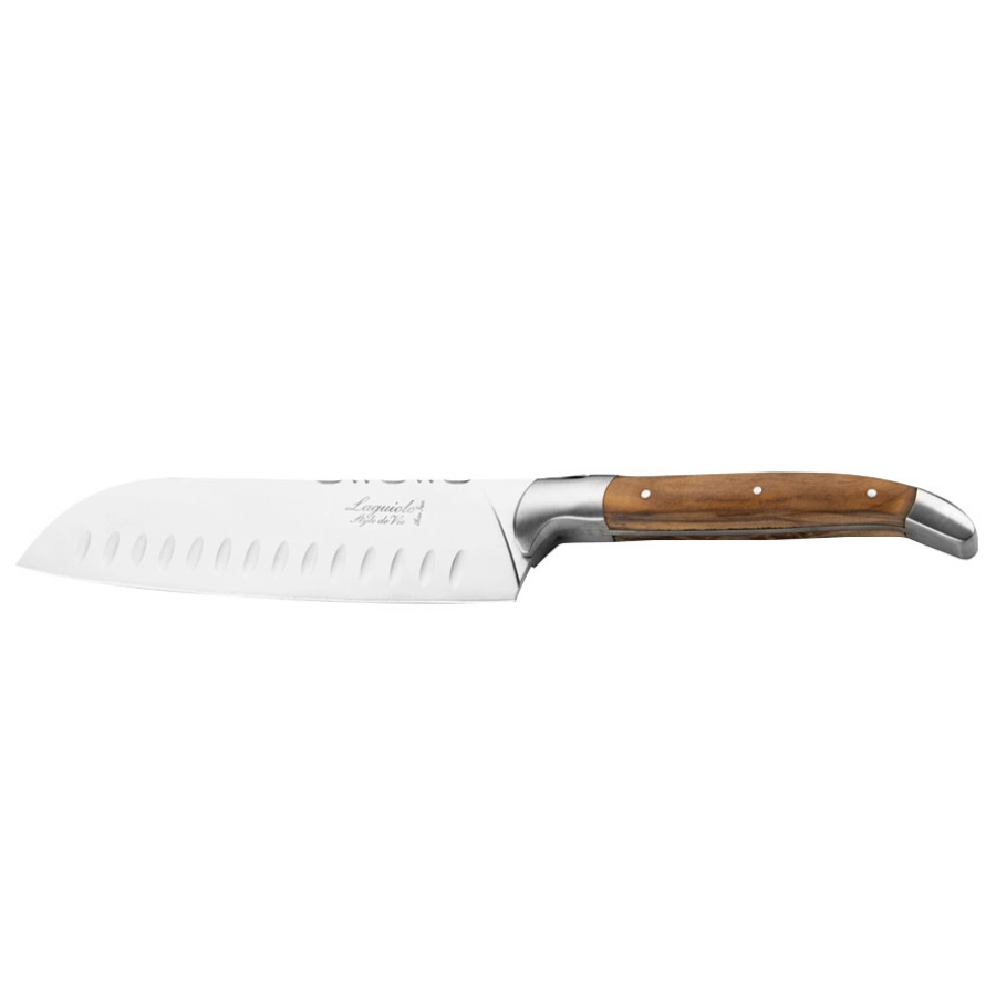 Nóż Laguiole Santoku Olive z rękojeścią z drewna oliwnego