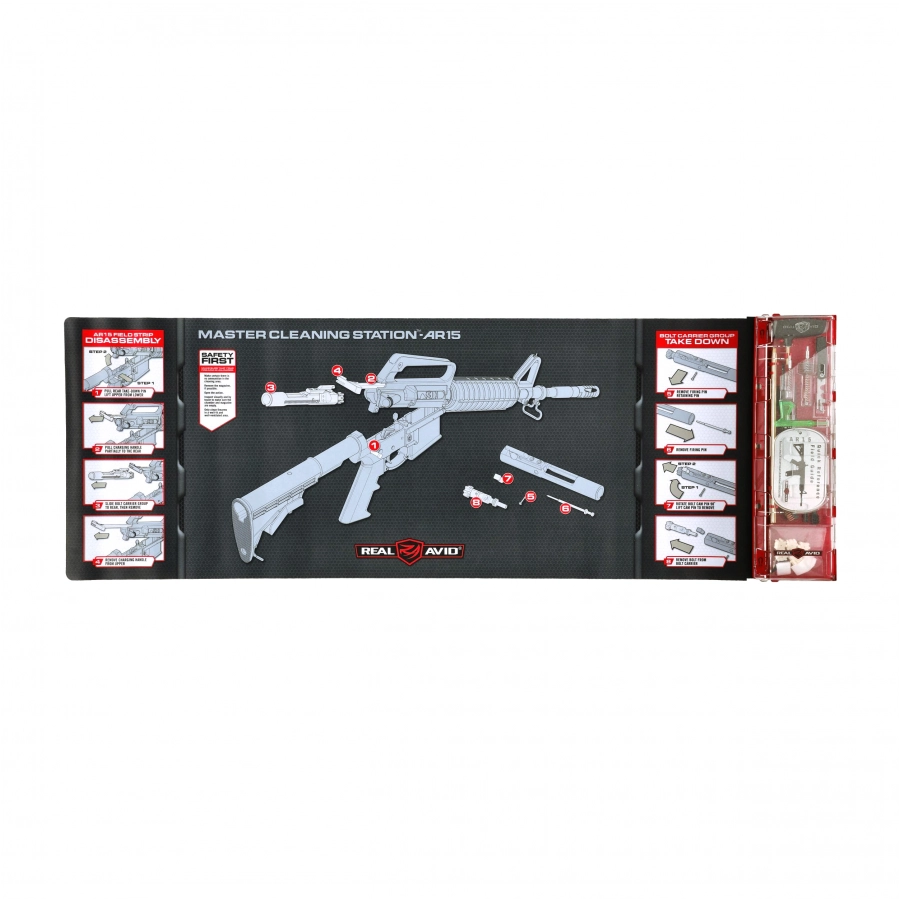 Mata rusznikarska Real Avid Master Cleaning Station AVMCS-AR z zestawem narzędzi