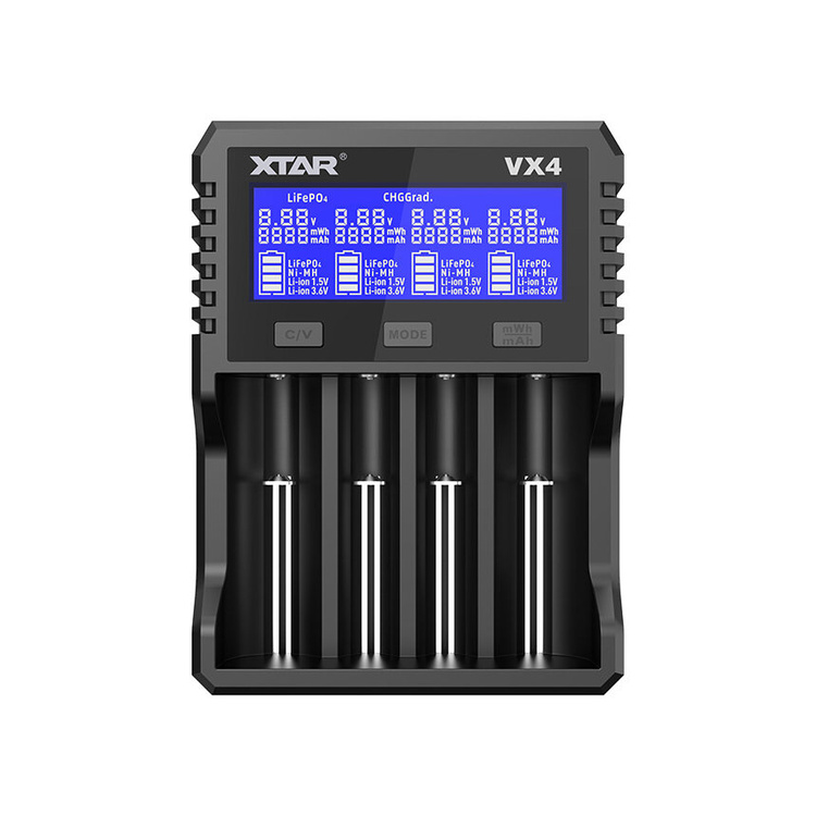 Ładowarka XTAR VX4 — cztery kanały i zasilacz PD 20 W — zdjęcie produktu