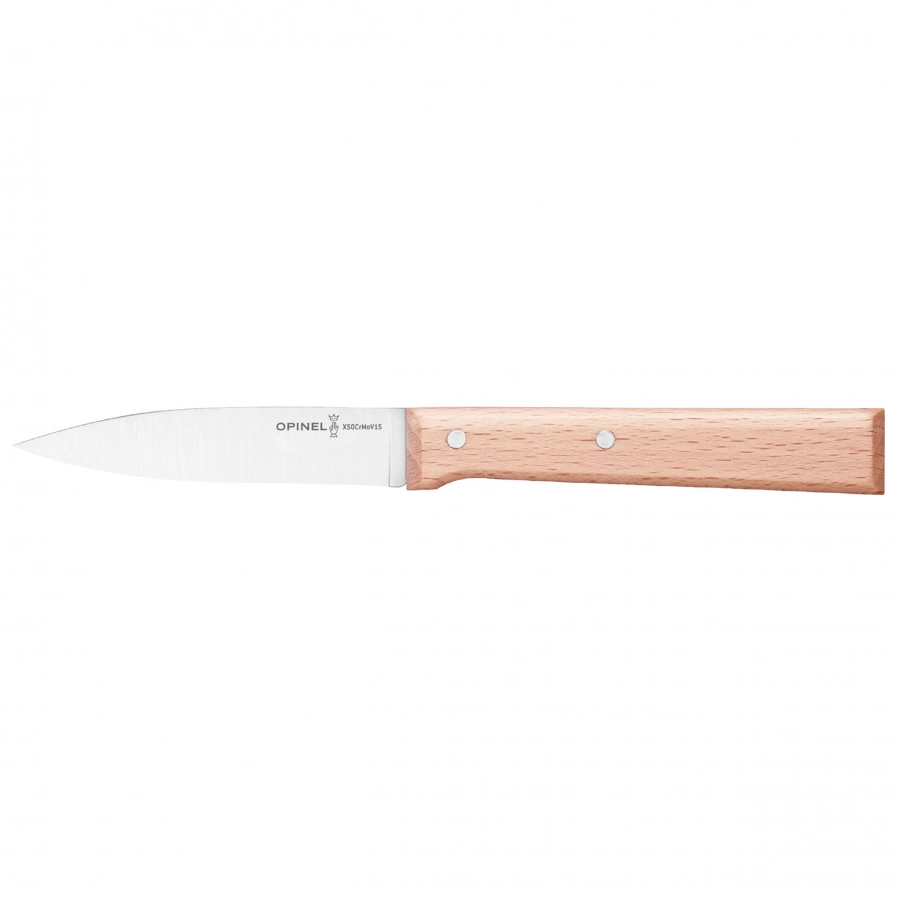 Nóż kuchenny Opinel 126 Paring Knife z prostą głownią i bukową rękojeścią
