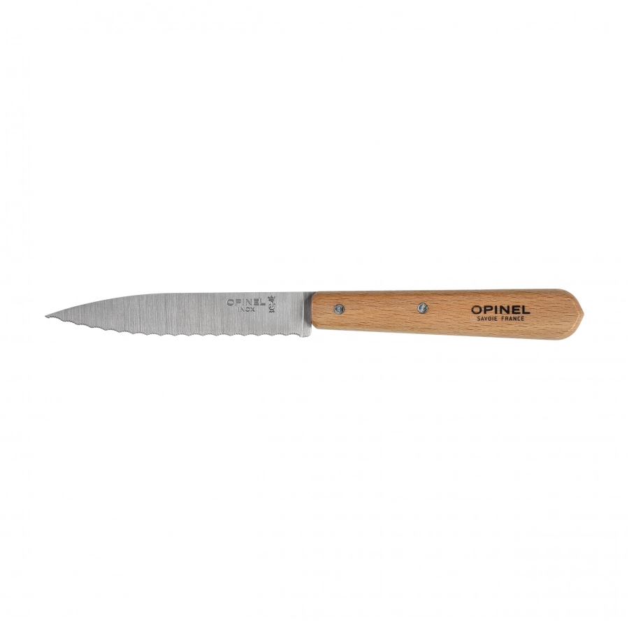 Nóż kuchenny Opinel Serrated Natural 113 z drewnianą rękojeścią