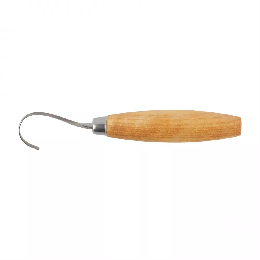 Nóż łyżkowy Morakniv Wood Carving Hook 164 z hakowatą głownią i drewnianą rękojeścią