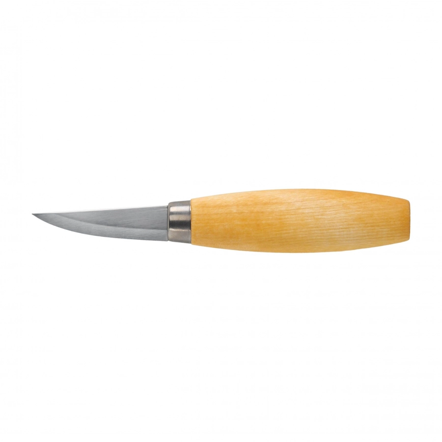 Nóż Morakniv Wood Carving 120 ze stałą głownią i rękojeścią z drewna brzozowego