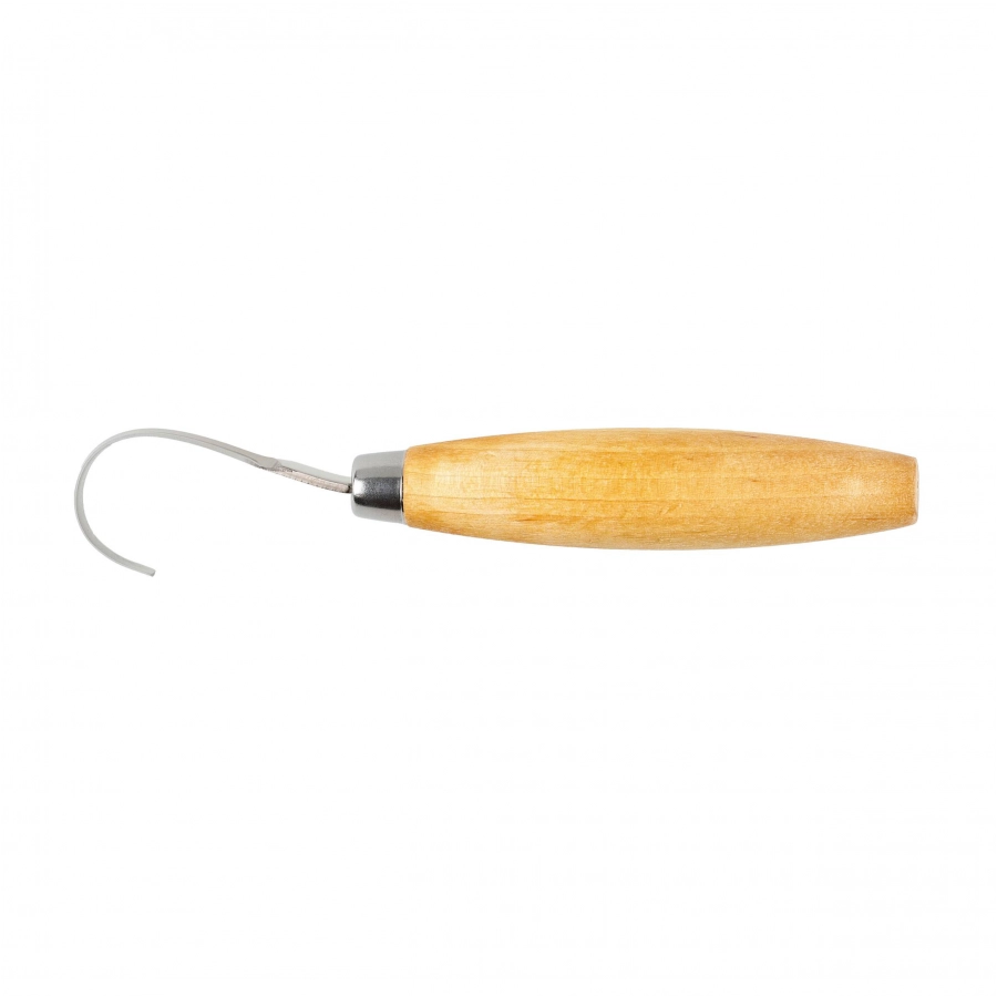 Nóż łyżkowy Morakniv Hook 162 Double Edge z dwustronnym ostrzem i drewnianą rękojeścią