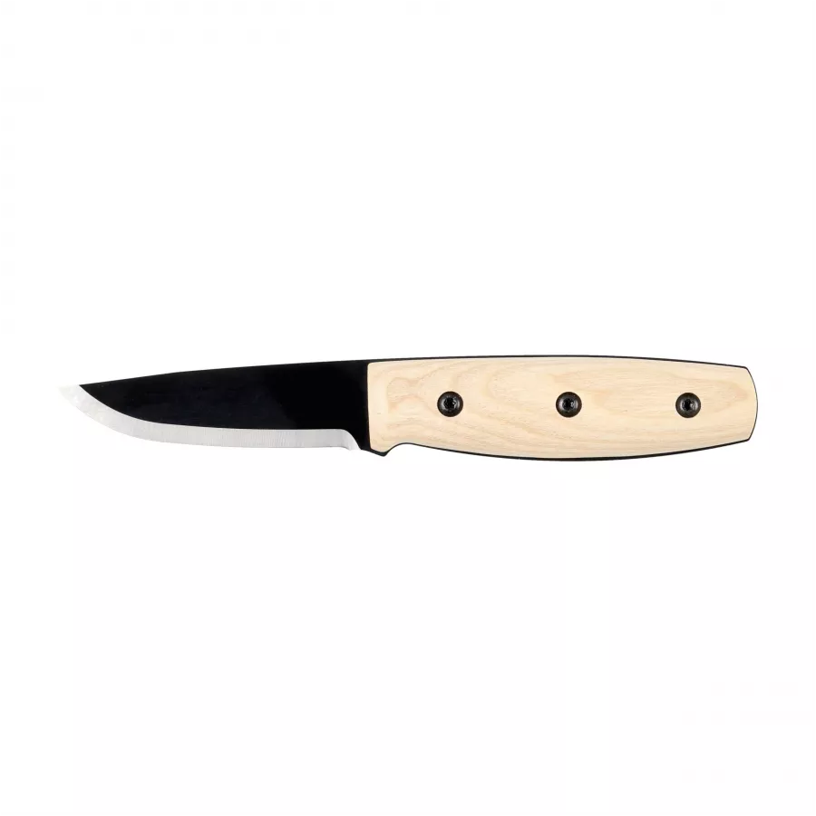 Nóż Morakniv Finn BlackBlade Ash Wood 14083 z czarną głownią i jesionową rękojeścią