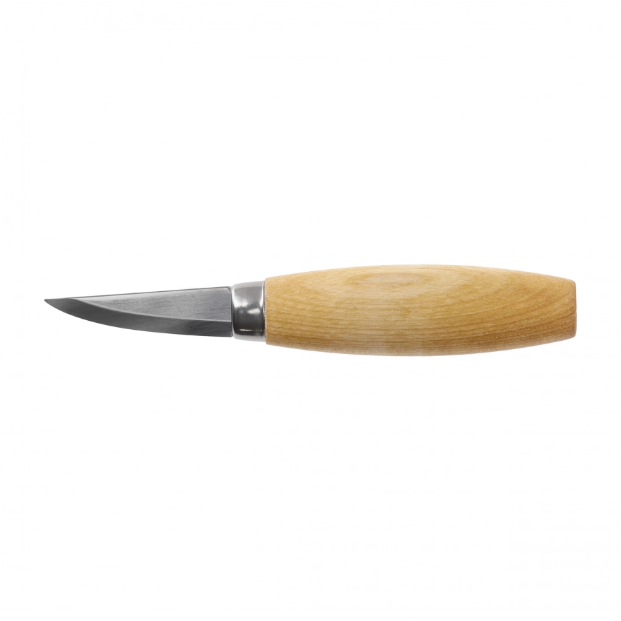 Nóż snycerski Morakniv Woodcarving 120 ze stali węglowej i rękojeścią z brzozy