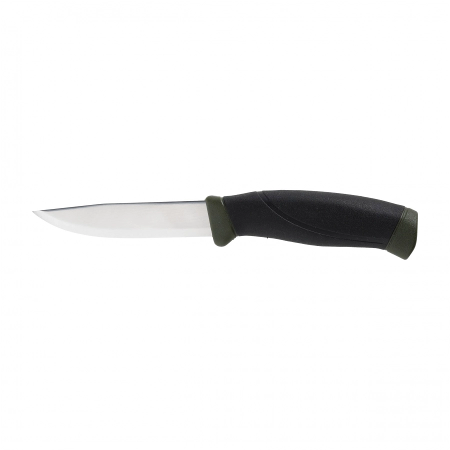 Oliwkowy nóż Morakniv Companion MG Carbon z głownią ze stali węglowej