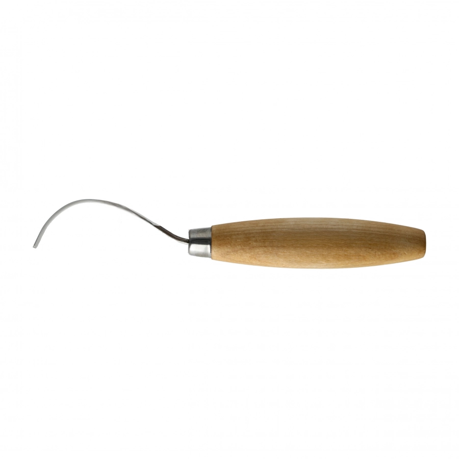 Nóż hakowy Morakniv Hook 163 Double Edge z zakrzywioną głownią i rękojeścią z drewna brzozowego