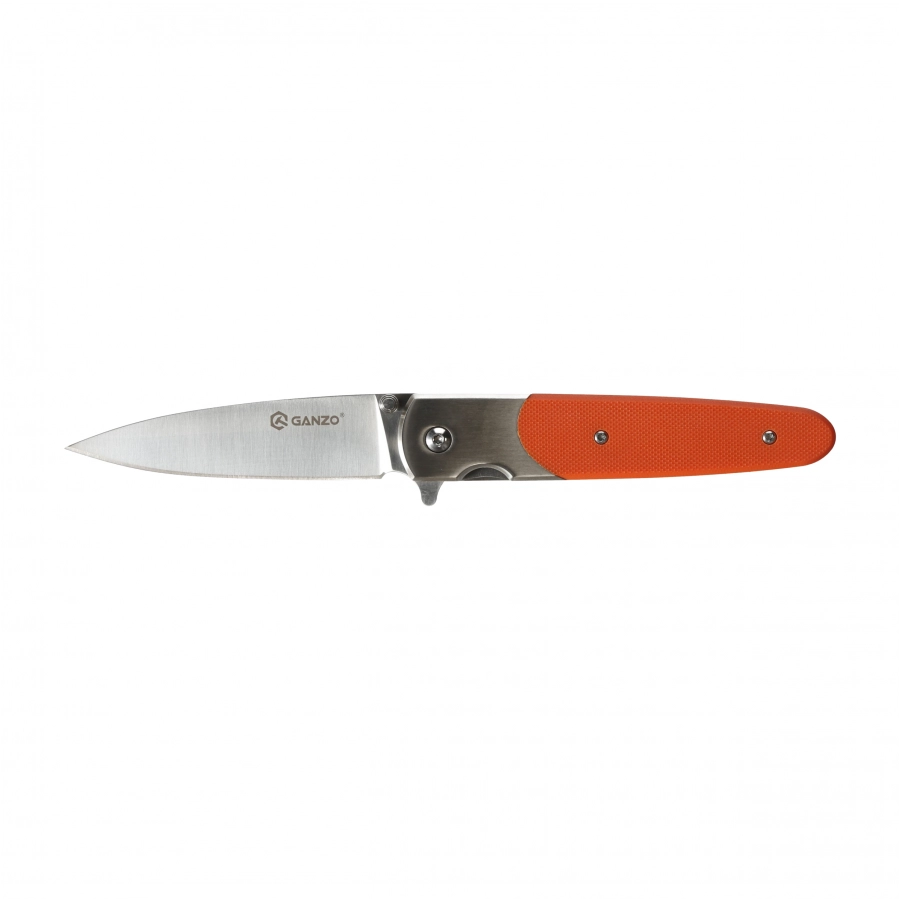 Nóż składany Ganzo G743-1 z głownią spear-point, flipperem i nakładkami G10