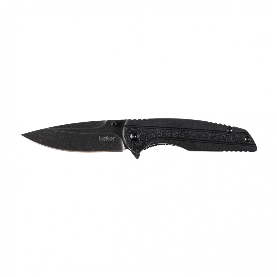 Nóż składany Kershaw Pushrod 1345, głownia 8Cr13MoV z wykończeniem BlackWash, wklęsły szlif
