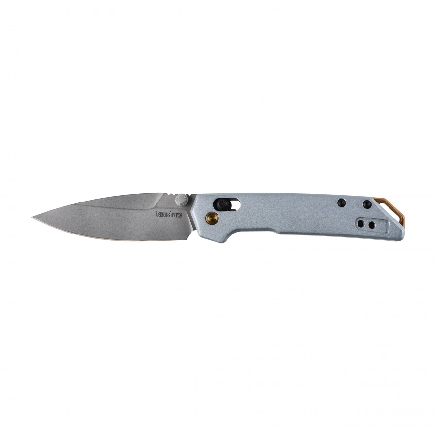 Kompaktowy nóż składany Kershaw Mini Iridium 2051, klinga Spear Point D2, rękojeść aluminiowa Ice Blue