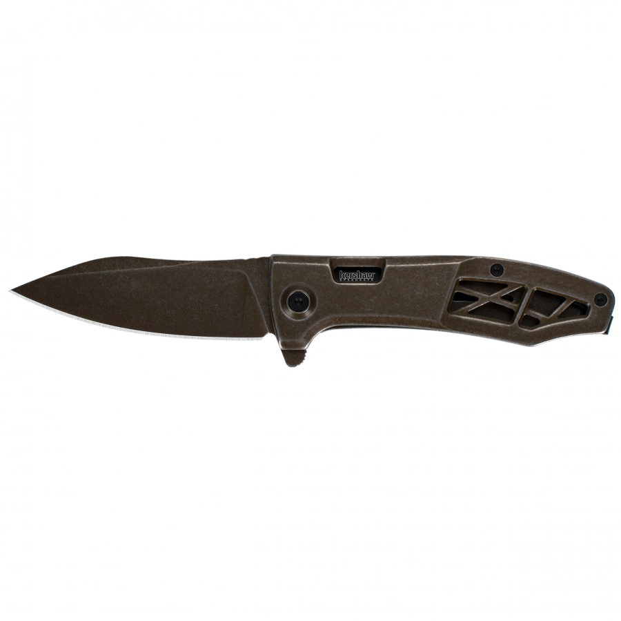 Nóż składany Kershaw Boilermaker 3475, głownia Drop Point 8Cr13MoV BlackWash, industrialny design