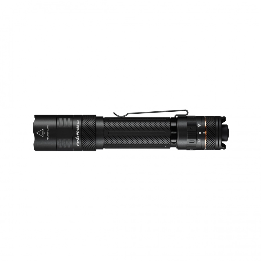 Czarna latarka Fenix PD45R ACE z obudową z anodyzowanego duraluminium