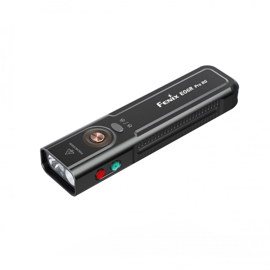 Czarna latarka EDC Fenix E06R Pro RG