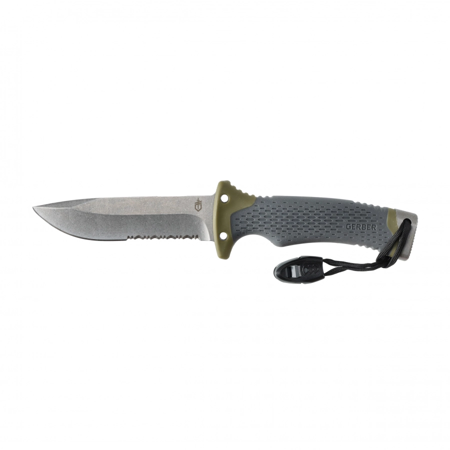 Nóż Gerber Ultimate Survival ze stałą głownią, gumowaną rękojeścią i pochewką