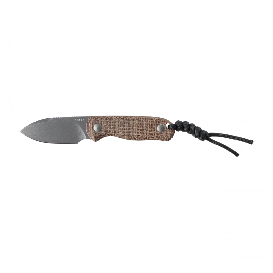 Nóż Kizer Drop Bear 1094A1 ze stałą głownią Drop Point i rękojeścią z micarty