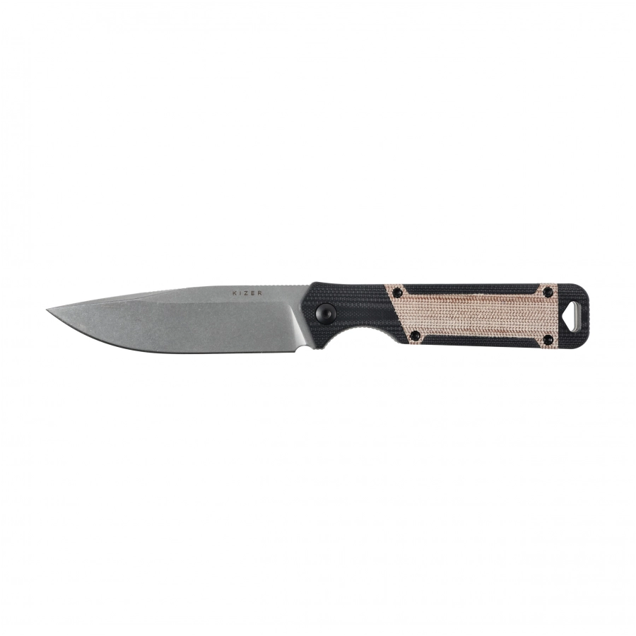 Nóż Kizer Militaw 1067A2 ze stałą głownią Drop Point i rękojeścią z G-10 oraz micarty