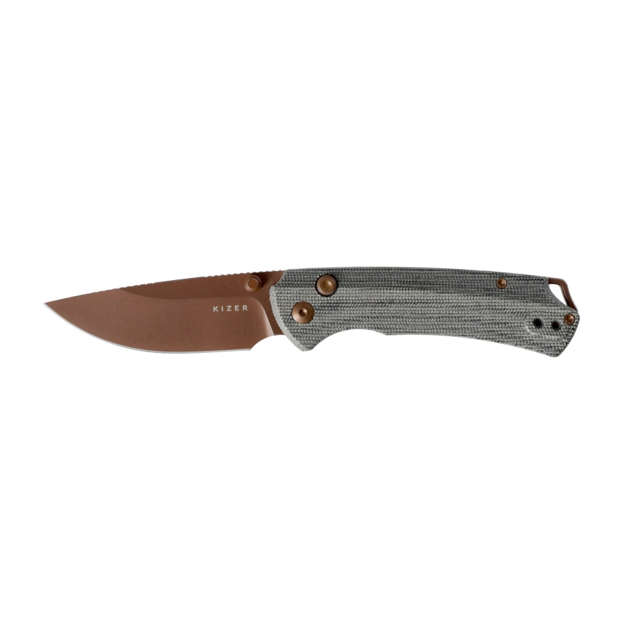 Nóż składany Kizer T1 BDV V3490.2BA2 z głownią Drop Point i rękojeścią z micarty