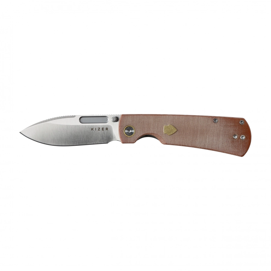 Nóż składany Kizer Retro V4726A1 z głownią Drop Point i rękojeścią G-10