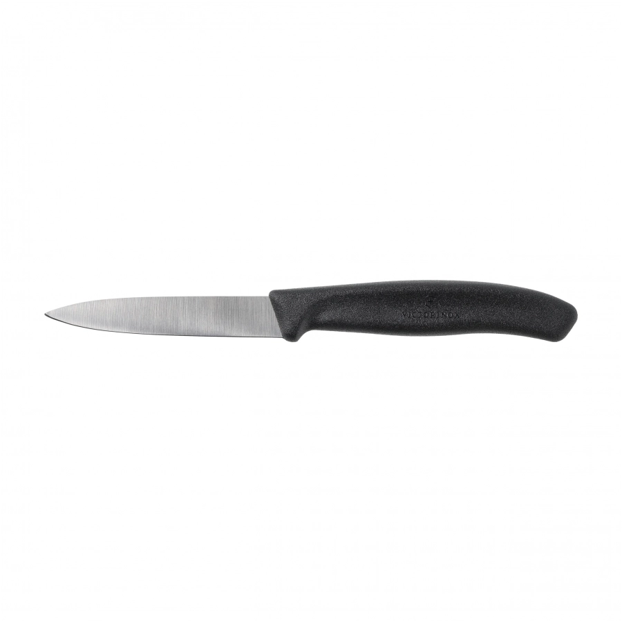Czarny nóż do warzyw i owoców Victorinox 6.7603 z gładkim ostrzem