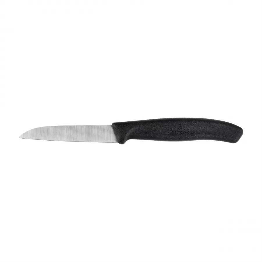 Nóż do jarzyn Victorinox 6.7403 z gładkim ostrzem i czarną rękojeścią
