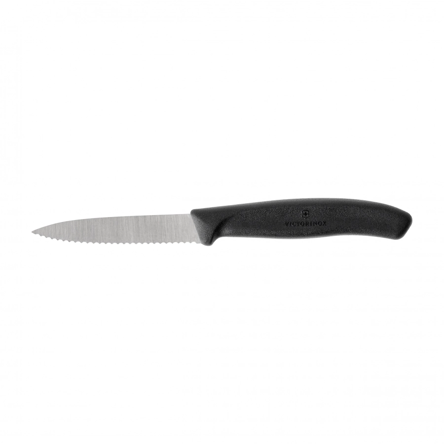 Czarny ząbkowany nóż do warzyw Victorinox Swiss Classic 6.7633