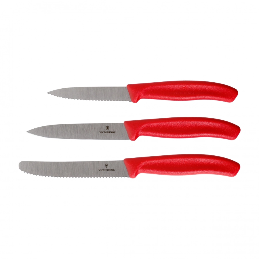 Czerwony zestaw noży kuchennych Victorinox Swiss Classic 6.7111.34C1