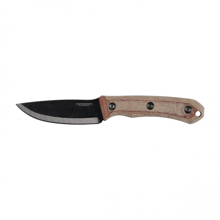 Nóż bushcraft Condor Mountain Pass Carry z rękojeścią z jasnej mikarty