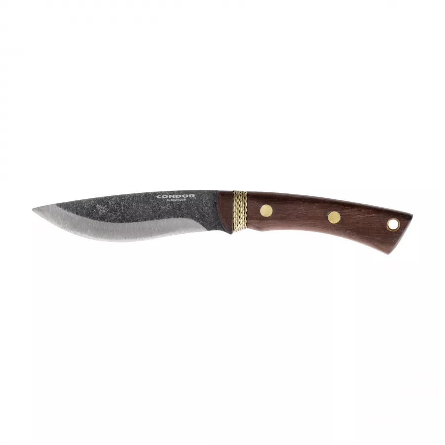 Nóż bushcraft Condor Huron z rękojeścią z orzecha amerykańskiego i skórzaną pochwą