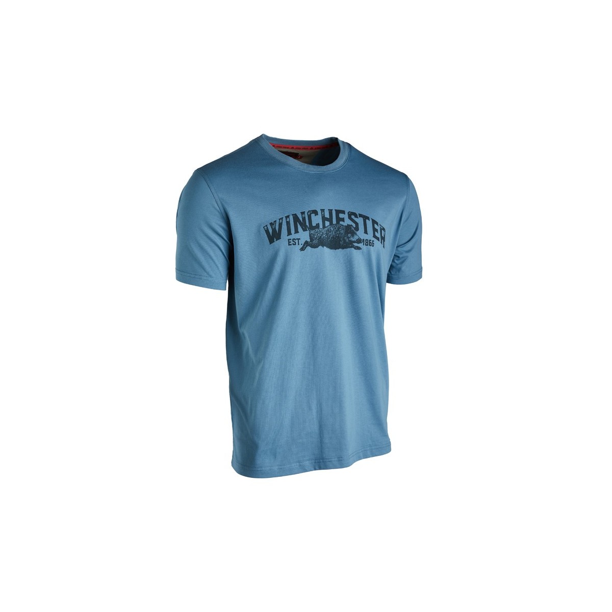 Winchester Vermont 2XL niebieski, cała koszulka z nadrukiem dzika