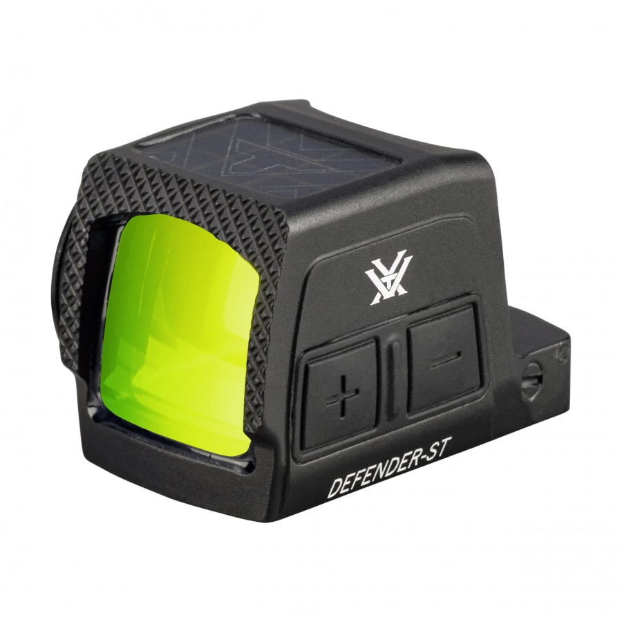 Czarny kolimator Vortex Defender-ST Solar z panelem solarnym