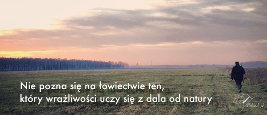 Nie pozna się na łowiectwie ten, kt&oacute;ry wrażliwości uczy sie z dala od natury